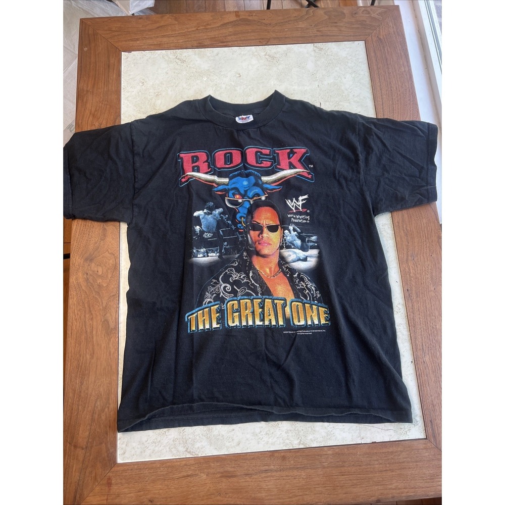 WWF The Rock Vintage 2001 T-Shirt Mens Large The Great One Wrestling